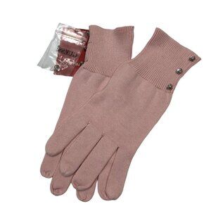 GUESS PINK  CHRYSTAL BUTTONS EMBELLISHED GLOVE 1 SIZE NEW WITH TAG